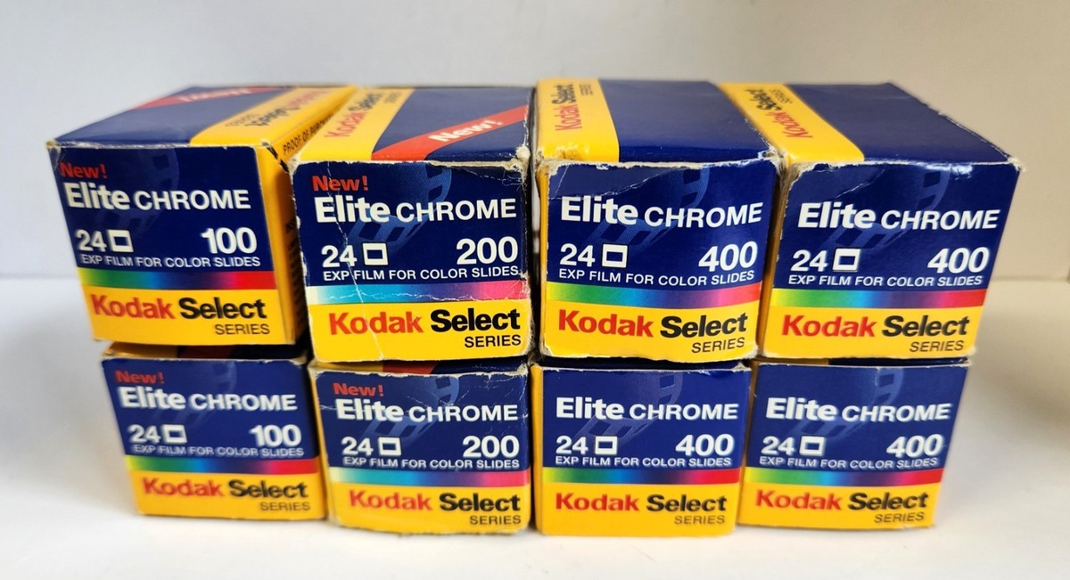 KODAK Elite Chrome 35MM Film For Color Slides 8 Lot 100 200 400