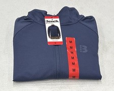 Bench Men's Urbanwear Moisture Wicking Full Zip Knit Jacket, Blue, Size M