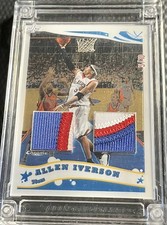 2022 Allen Iverson 76ers 5/10 Jersey Fusion Basketball Dual 3-Color Patch