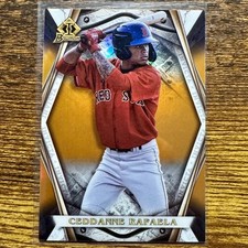 2022 Bowman Ceddanne Rafaela Invicta Orange /25 Rookie Refractor SP Red Sox