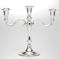 Kerzenleuchter 3-Armig Versilbert KerzenstäNder Kerzenhalter Leuchter Hochzeit