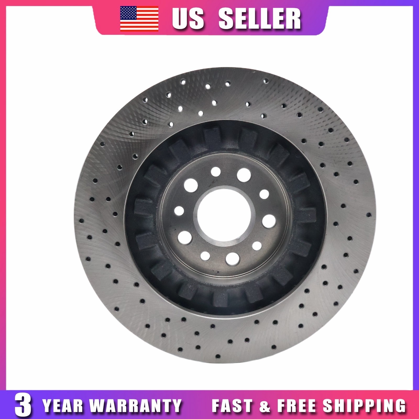 4pcs Brake Rotor With Holes fit Maserati Quattroporte Ghibli 17+, 670035019