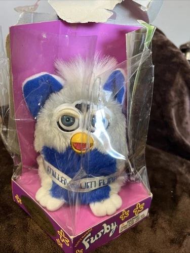 Vtg 1999 Furby Special Millennium Edition Silver & Blue Y2K NEW In Damaged Box