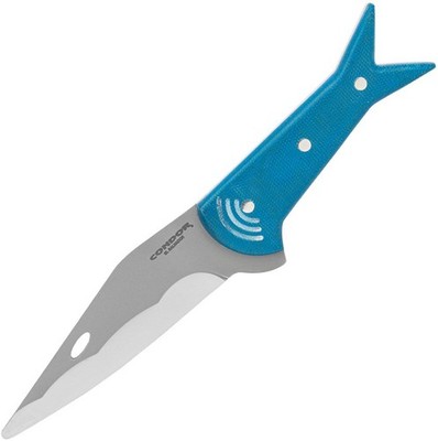 Condor Megalodon CTK823-3-SK 4.63'' Stainless Blue Micarta Fixed Knife