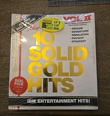 IBM Entertainment 10 Solid Gold Hits Vol II PC/TANDY Compatibles 1990 New Sealed