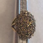 Gold Tone Rhinestone Cocktail Ring — photo 3