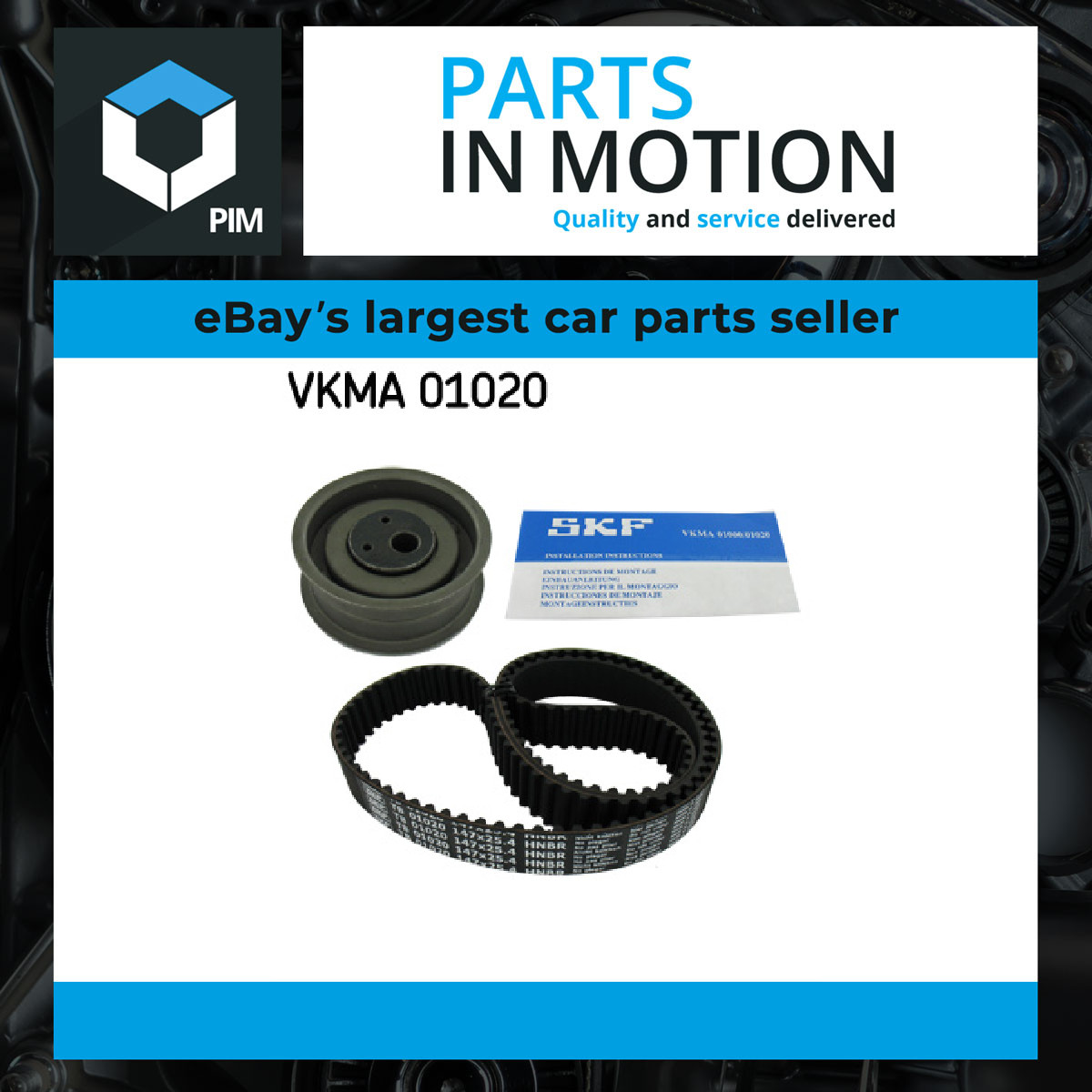 Timing belt kit with rounded tooth profile VKMA 01020 SKF for AUDI VW SEAT - Image 9