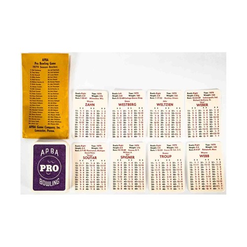 APBA APBA Juegos de Tarjetas de Bolos Bowling (Tarjetas de Temporada Completa 1979) Bolsa Casi Nueva - Imagen 2 de 2