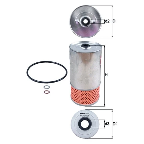 For Mercedes-Benz 300SD 1978-1985 Mahle Primary Engine Oil Filter Foto 2 de 4