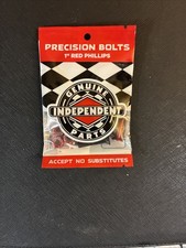 Independent Skateboard Hardware 1" Phillips Black/Red 8 Nuts and Mounting Bolts