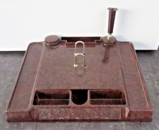 27347/ Art Deco Schreibtischgarnitur Utensilo Bakelit Favorit DRGM HMS MHS ? 3