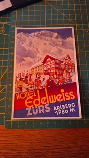 Luggage label hotel edelweiss zurs arlberg