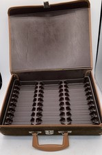 Vintage Brown Cassette 30 Tape Briefcase/Carrying Case Faux Suede