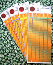  4 Lot  276 Singles REGULAR "NOT Sure" TIP BOARD 101-124 Pull Tab Jar Ticket