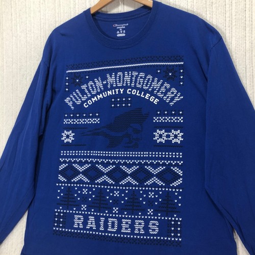 Champion Fulton Montgomery Community College Raiders Long Sleeve Shirt XL - Picture 2 of 7