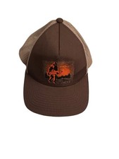 NWOT Sasquatch Trucker Hat - Tan Brown Orange - Adjustable Snapback- Bigfoot