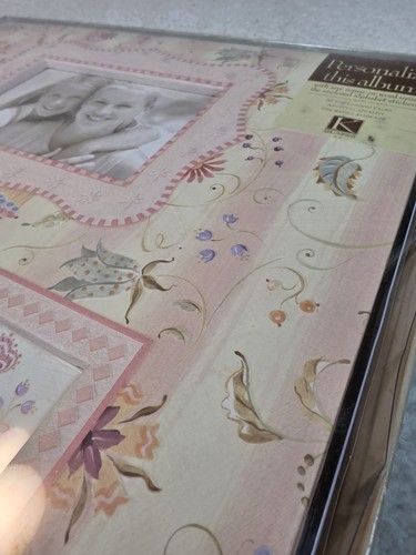 K&Company Scrapbook Album 12x12 Chelsea Frame-A-Name Pink Floral- Brand New - Picture 9 of 15