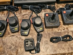 Atari 2600A (2) & 7800 Pro System Lot w Game Center 39 Games Joystick Paddles 