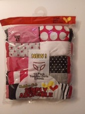 Simply Adorable Toddler Girl's Bikini Multicolor Underpants 10 Pack- Size 4T