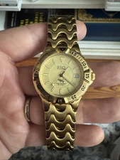 Vintage Rare Special Edition ESQ Movado Freedom Eagle Watch Gold Color