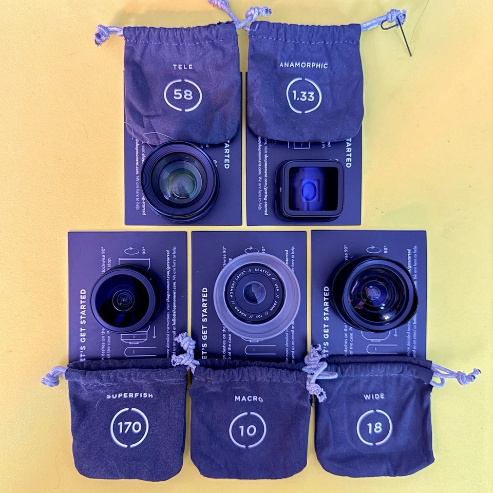 Moment M-Series 5 Lens & 5 Filter Set v2 + Moment Case & Extra’s - Image 2 of 4