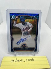 Jesus Baez 2023 Bowman 1st Chrome Blue Lunar Crater Auto /150 CPA-JBZ RC Mets