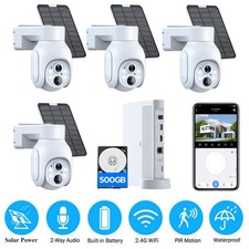 Solar Battery Powered Wireless Security Camera System Outdoor Wifi IP Camera PIR