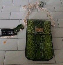 Mellow World Purse Green Vegan Leather Mini Crossbody Bag Wallet KK