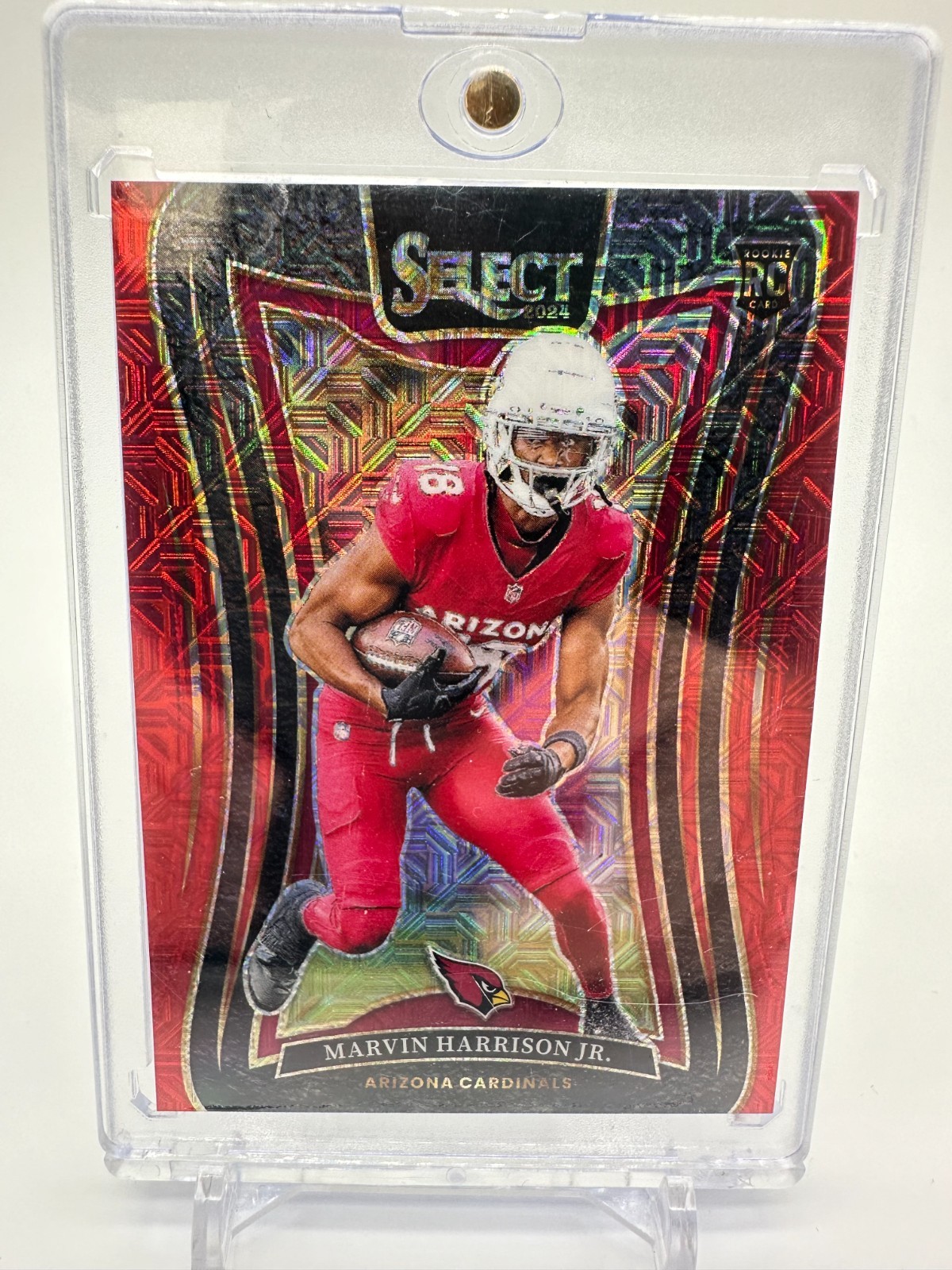 2024 SELECT MARVIN HARRISON JR RED MOJO PRIZM SSP /49 SUITE LEVEL RC CARDNALS