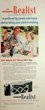 Original 1952 Vintage Camera Ad: Ft. Stereo Realist, The Camera that sees