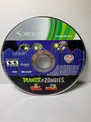 Plants Vs. Zombies Peggle Zuma Microsoft Xbox 360 Working Disk only (untracked)
