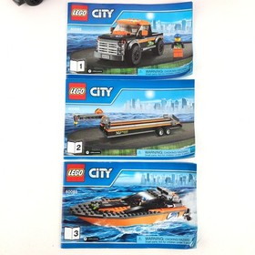 Lego 60085 City Racing 4x4 Truck with Power Boat Trailer + Manuals 100% Complete