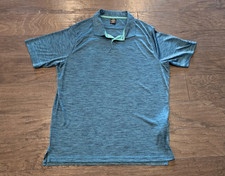 Oakley Hydrolix Men's Polo Golf Shirt Teal Blue Heathered Size Large