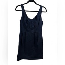 J. Crew Factory Navy Suiting Line Sleeveless Lined Zip Back Closure Size 6