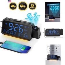 Projection Alarm Clock for Bedroom Ceiling, D...