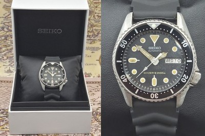 Seiko Automatik Uhr SKX013 21J Divers 200M 7S26-0030 Midsize August 1999 BOX