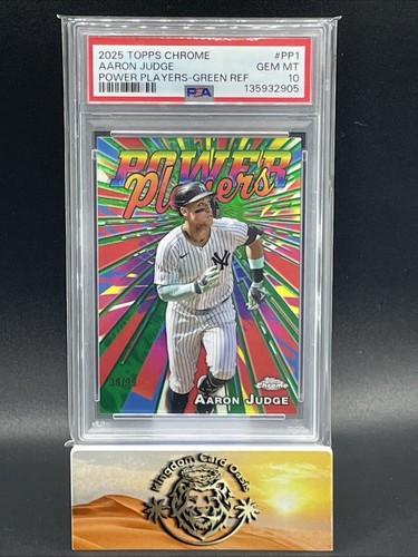 Aaron Judge [Green Refractor] #PP-1 2025 Topps Chrome Power Players card