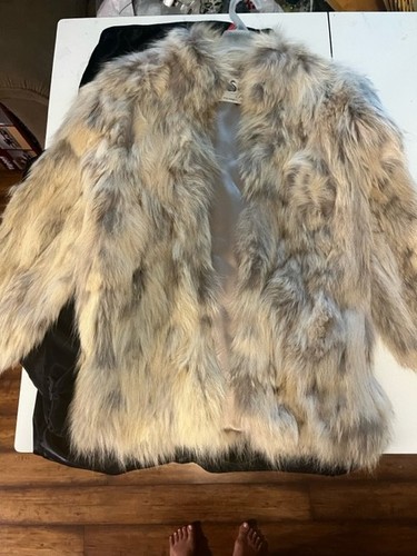 Beautiful Off/white Grey fur coat from Swan Furriers. Petite size