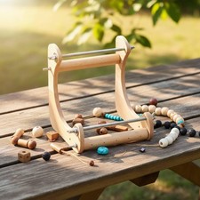 Perlenwebrahmen aus Holz, DIY-Armbandwebrahmen, Perlenwebrahmen, Hobby,