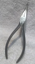 6 1/2  Inch Klein Solid Long Nose Pliers 301-60 USA Made Open 1/2 Then Stiff