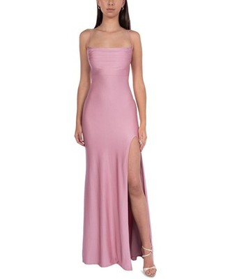 B Darlin Juniors Women's Dress Cowl-Neck Corset-Back Light Pink Extra Large New