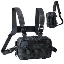 Chest Bag Outdoor Tactical Vest Pack Water-Resistant Lightweight for Hiking Men