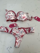 Miss Ultimo Bra And Thong Set Size 34A UK14