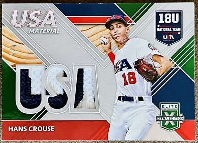 2020 Elite Extra Edition USA Baseball Material Emerald 4/4 Hans Crouse USAM-HC