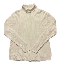 Vintage Montgomery Ward Turtleneck Acrylic Women s Sz L Cream 70s Cottagecore