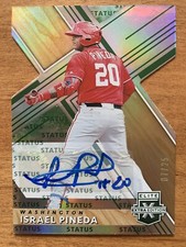 ISRAEL PINEDA 2019 Elite Extra Edition EMERALD STATUS DIE-CUT AUTO RC! #'d 07/25