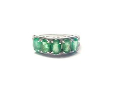 Natural Emerald Men Ring AAA Grade emerald 5x7 mm Oval emerald ring 925 Silver