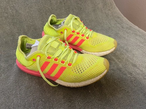 Adidas Cosmic Boost Climachill Woman Shoes Running Sneaker Neon Yellow Pink Sz 9 Ebay