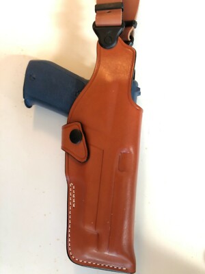 VERTICAL Leather Shoulder Holster for GLOCK 20 / GLOCK 21