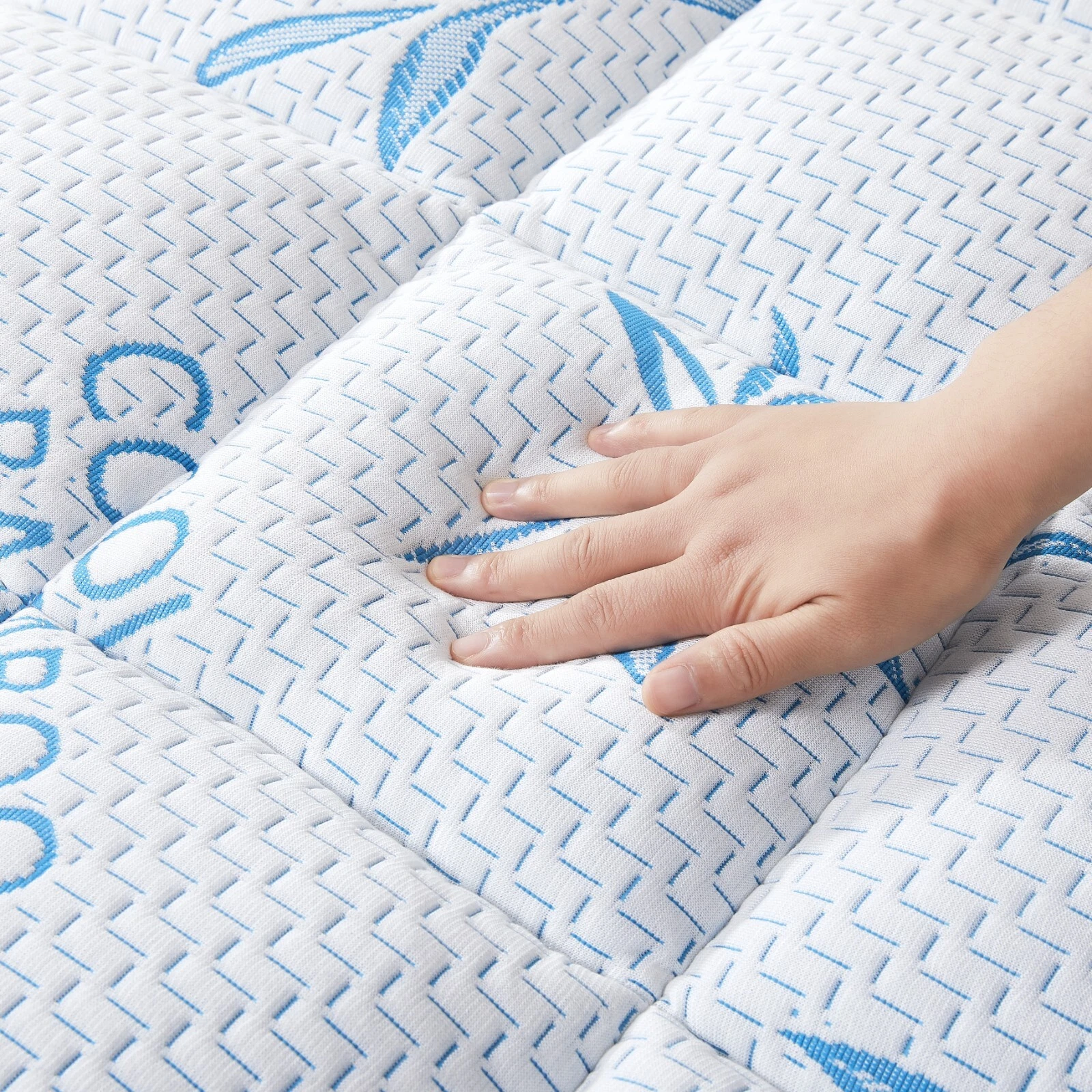 Twin Size Bamboo Mattress Topper Cooling Mattress Pad, 8-21" Deep Extra Thick